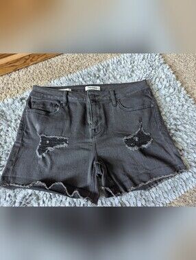 Vigoss Black Distressed Women’s Jean Shorts